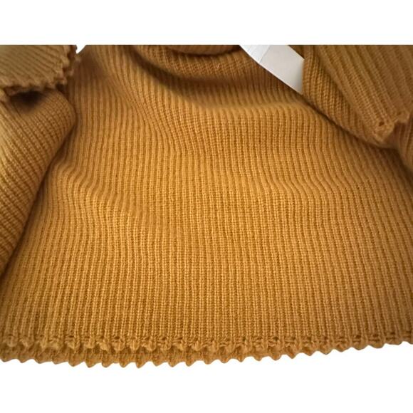 NWTs Lapointe Cropped Frayed Hem Cashmere Silk Turtle Neck Sweater (L) - Picture 12 of 16